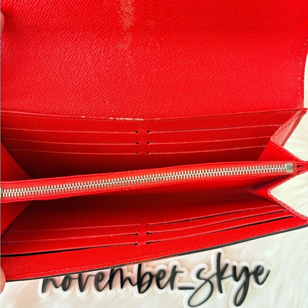 Louis Vuitton Red Epi Leather Sarah Envelope‎ Wallet